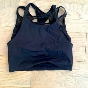 Black lululemon Bra Top 2 Layer Sz 8